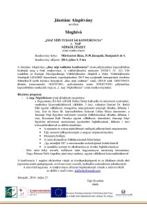 jásztánc konferencia 1. nap meghívó