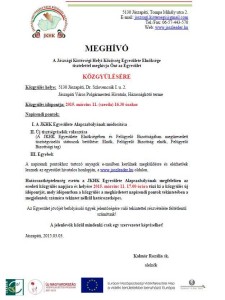 közgyűlés meghívó